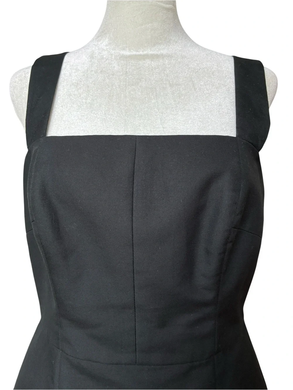 J. Crew Black Fitted Knee-length Cotton Dress